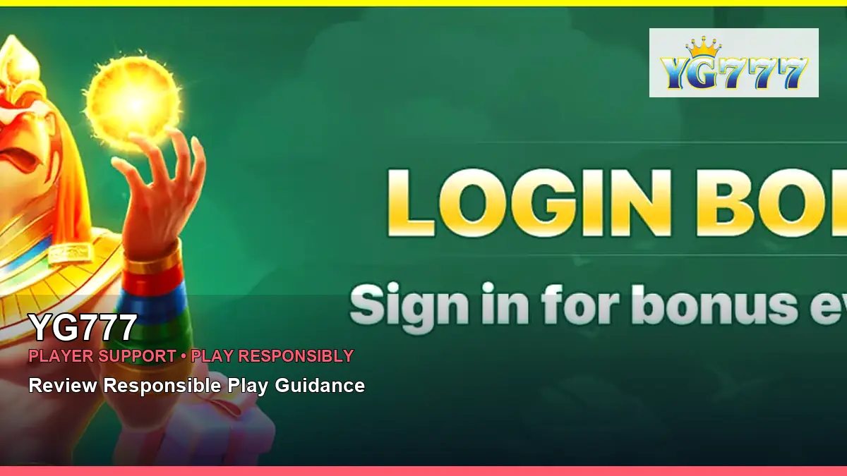 YG777 player support and responsible gaming guide for Philippine players